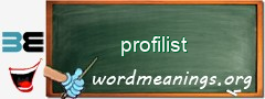 WordMeaning blackboard for profilist
